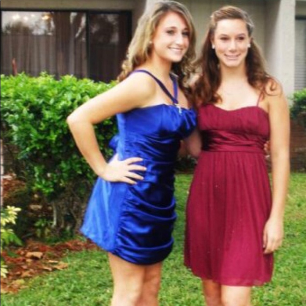 Royal deep blue stunning silk formal dress.
